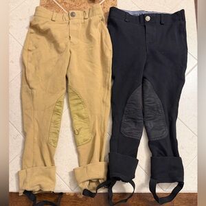 Kids Casual Riding Pants - Black and Tan